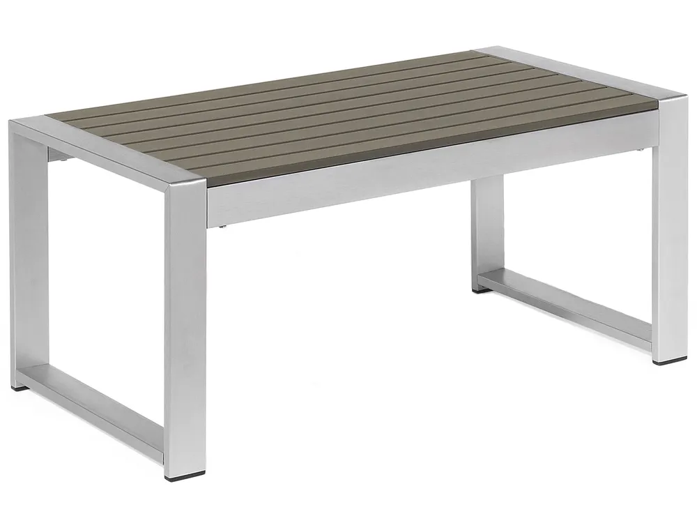 Lounge Set mit Tisch 4-Sitzer SALERNO Metall Dunkelgrau_679558