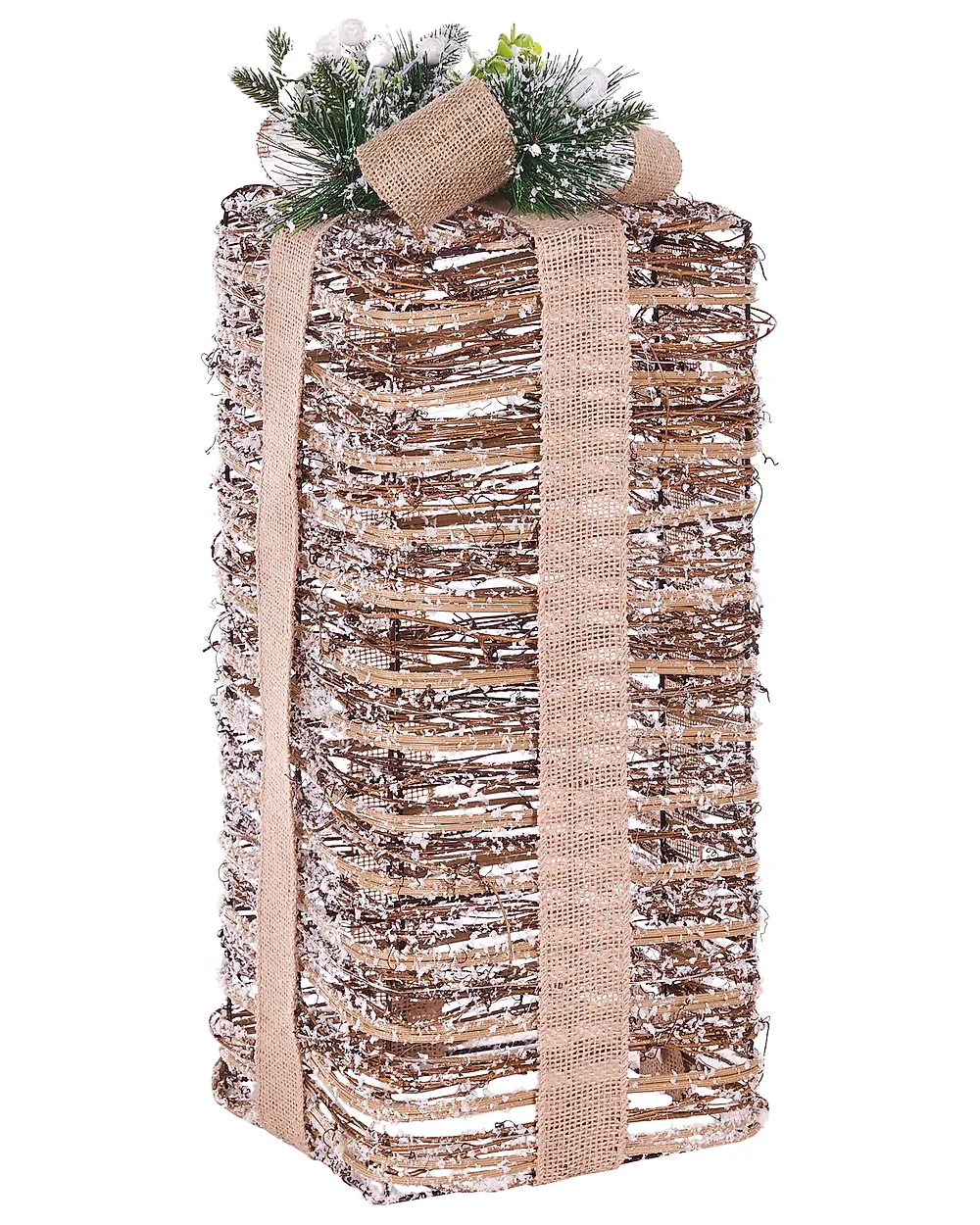 Weihnachtsdekoration 3er Set LED VALKAMA 54/45/30 cm Weihnachtsgeschenke Braun_1179484
