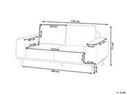 Sofa 2-Sitzer LAURILA Stoff Hellbeige_951774