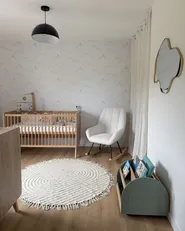 Teppich HALFETI Hellbeige ø 140 cm Baumwolle_1006435