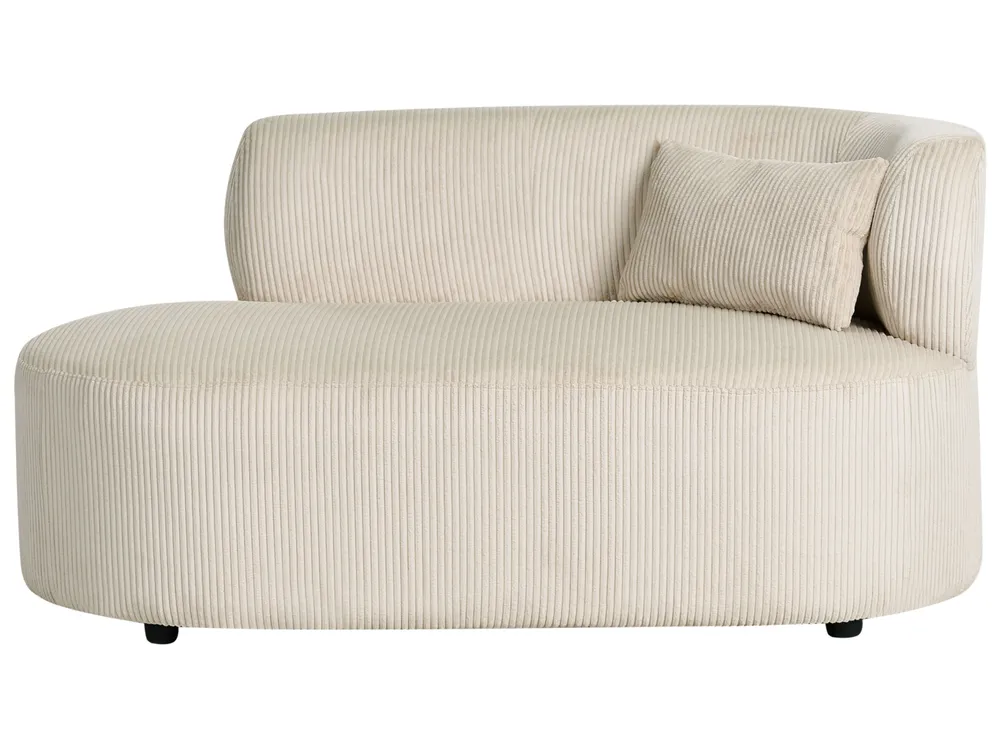 Rechtsseitige Chaiselongue VANVEY Cord Hellbeige_1065766