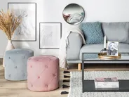 Pouffe COROLLA Velvet Light Grey_753721