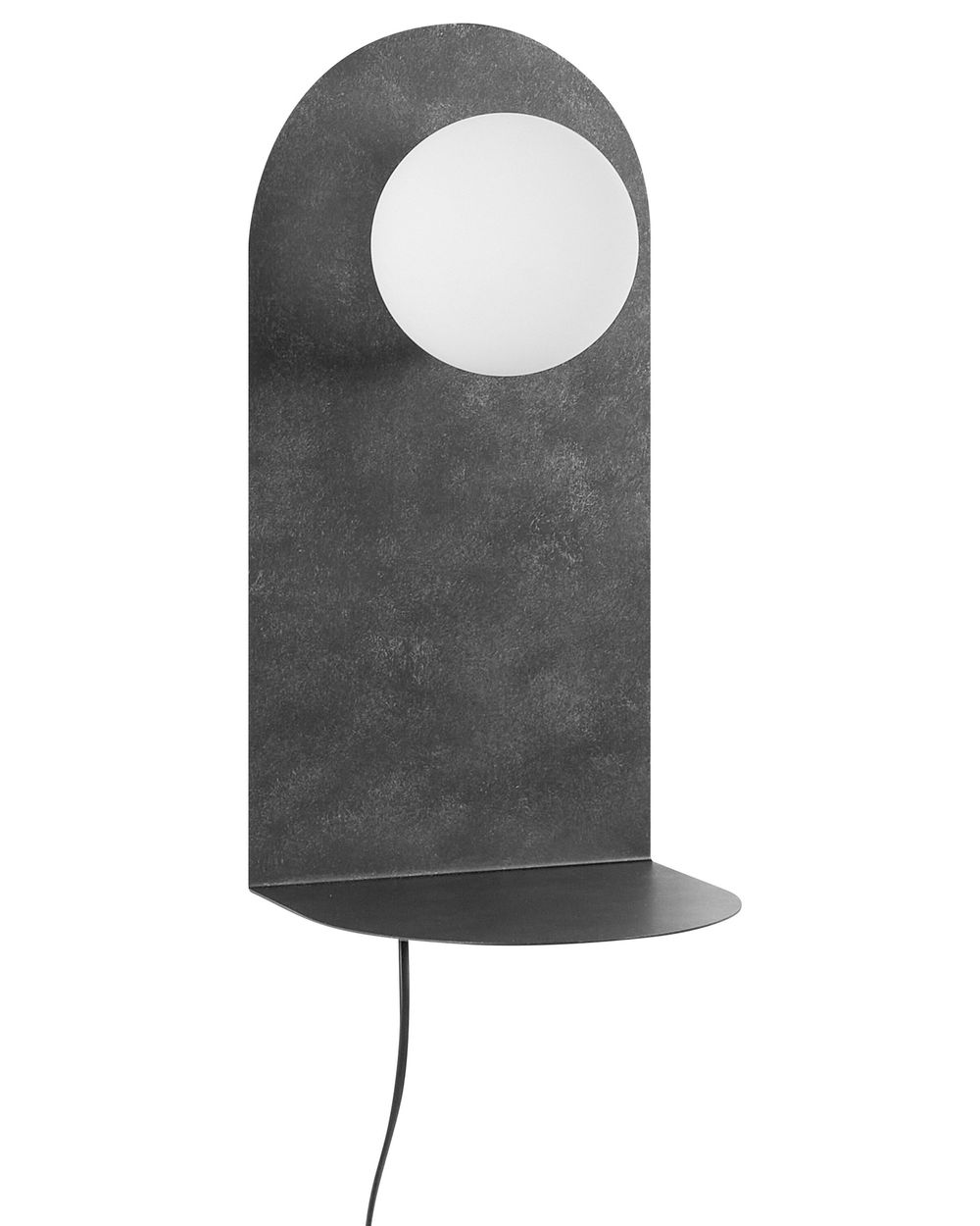 Wandlampe MAPI mit Ablage Metall Graphitgrau