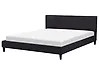 Bett mit Lattenrost Stoff FITOU 180 x 200 cm Schwarz