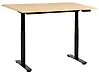 Schreibtisch elektrisch höhenverstellbar DESTINAS 120 cm x 72 cm Schwarz / Hellbraun