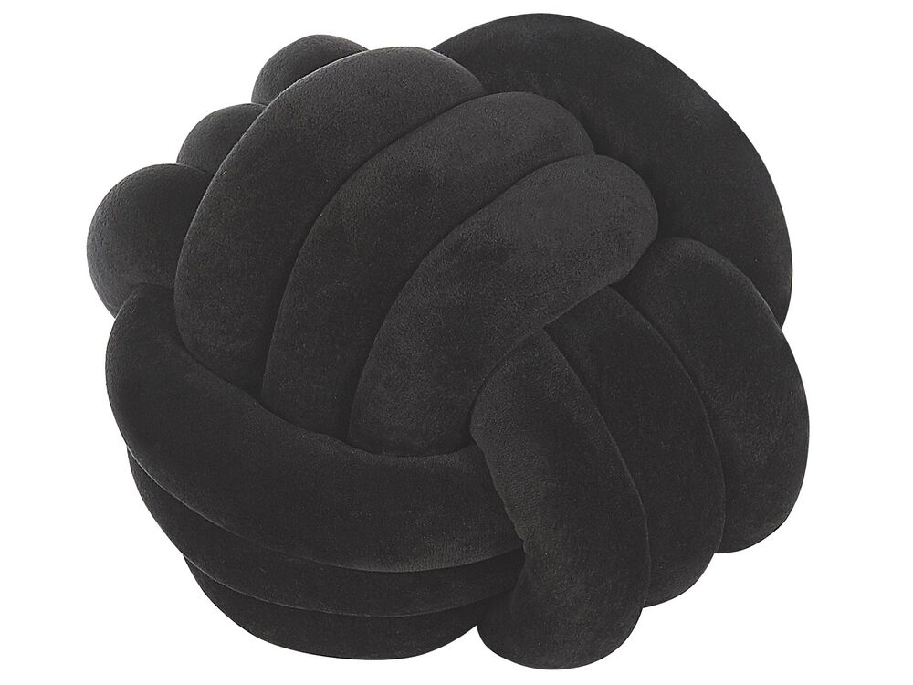 Throw Cushion MALNI 30 x 30 cm Velvet Black Solid