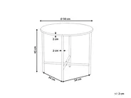Outdoor Bistrotisch OVARO 50 cm 50 cm Metall Beige_1026856