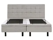 Bett verstellbar Stoff DUKE 160 x 200 cm Hellgrau_973585