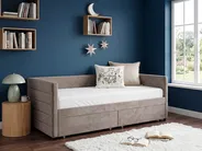 Daybed with Storage MARRAY Velvet Light Grey 90 x 200 cm (EU Single)_1069213