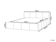 Bett mit Lattenrost Stoff ORVILLE 160 x 200 cm Taupe_1025797