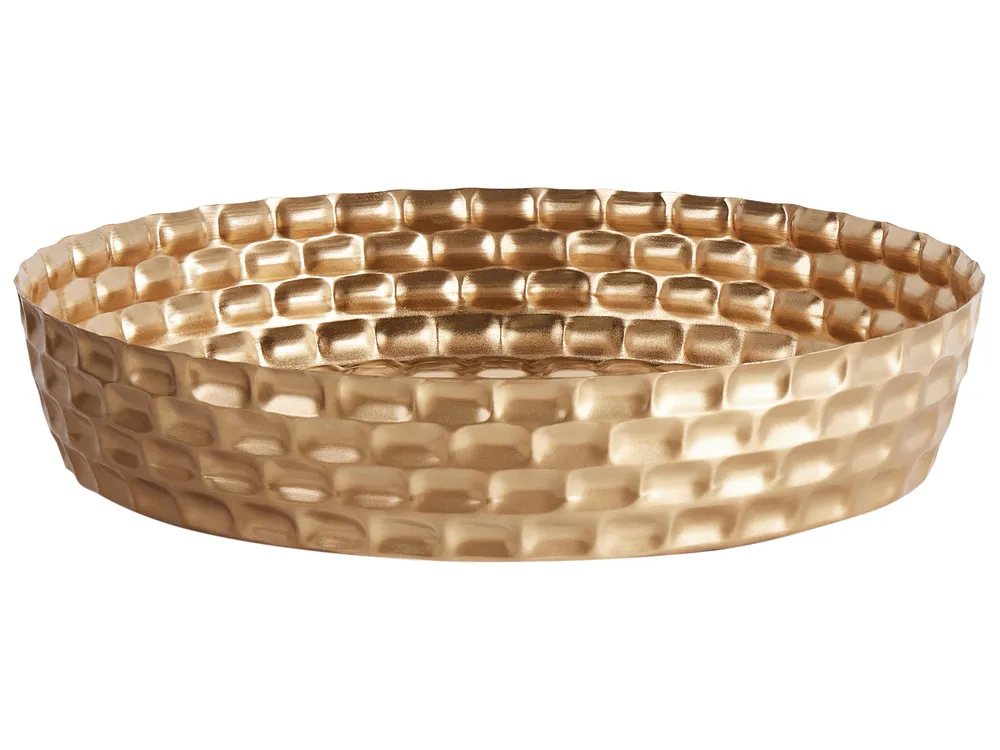 Dekotablett SUEZ Metall Gold