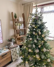 Weihnachtskugel 4er Set FERIABLE Glas Grau_972556