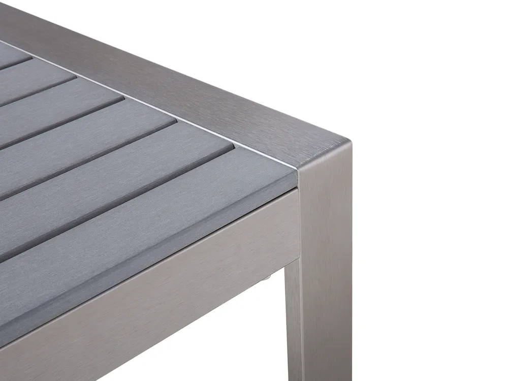 Lounge Set mit Tisch 4-Sitzer SALERNO Metall Hellgrau_679514