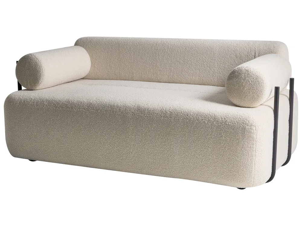 Sofa 2-Sitzer ELVA Bouclé Cremeweiß_1035605