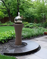 Garden Water Feature LED ZENYATTA Brown_1184033