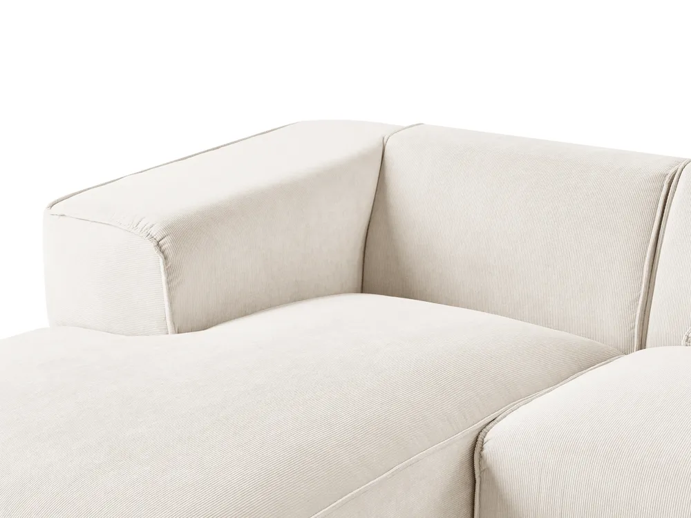 Ecksofa 3-Sitzer DOLVA Cord Cremeweiß rechtsseitig_984104