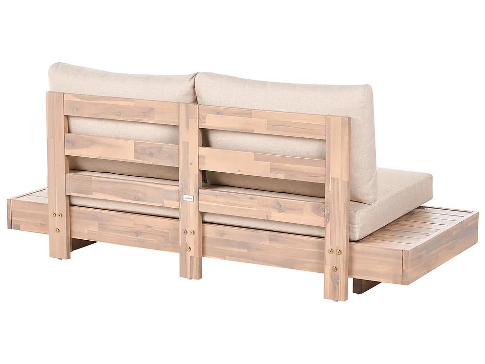 Lounge Set mit Tisch 5-Sitzer MARETTIMO zertifiziertes Akazienholz Beige_1154149