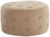 Pouf TAMPA Samtstoff Sandbeige