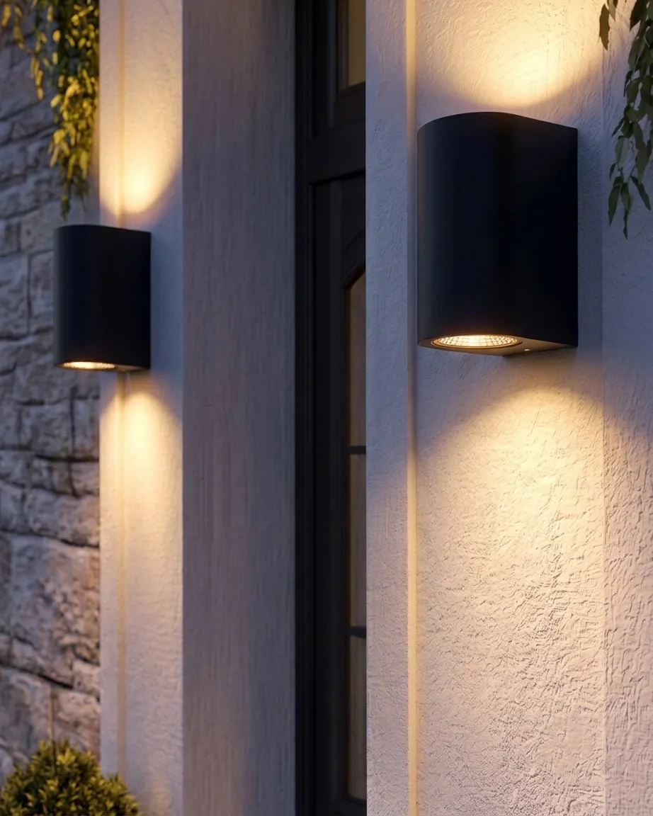 LED Außenwandleuchte 2er Set LAZARO Schwarz_1105422