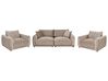 Sofa Set 5-Sitzer JUBEK Samtstoff Taupe
