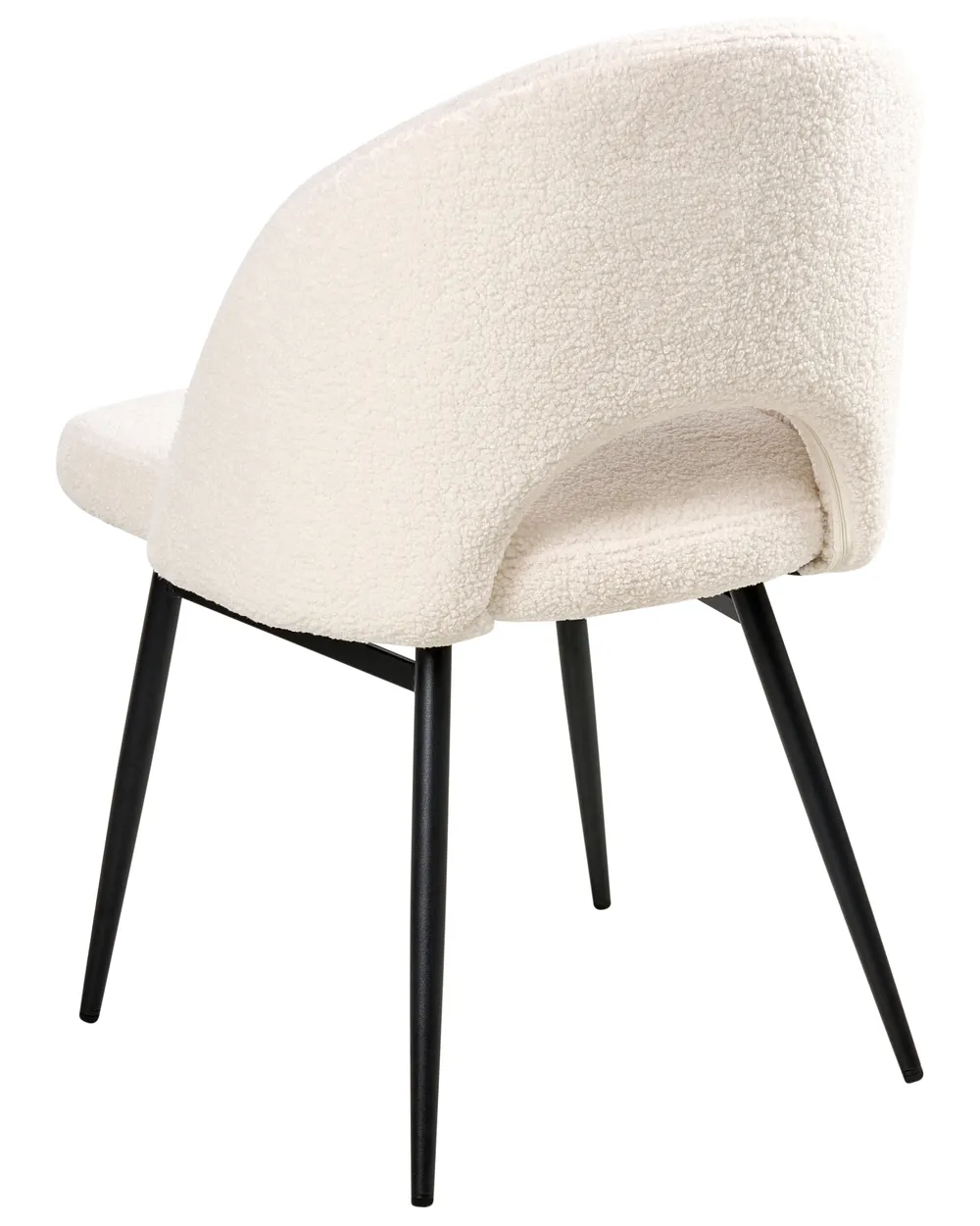 Esszimmerstuhl 2er Set ONAGA Bouclé Weiß_877461