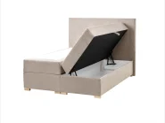 Boxspringbett mit Stauraum MAJOR Stoff Taupe 120 x 200 cm_1028105