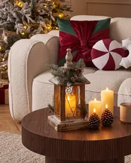 LED Laterne SAIMA 40 cm Weihnachtsmotiv Dunkelbraun_1146411