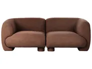 Modulsofa Set 4-Sitzer MJALBI Bouclé Braun_1075384