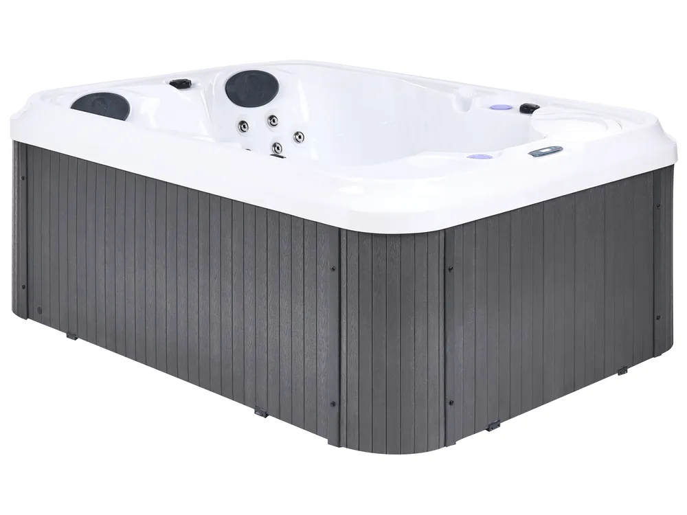Outdoor Whirlwanne mit LED MUCURCA Grau_1081844