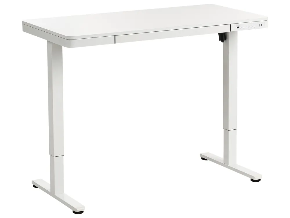 Electric Adjustable Standing  Desk PENLY White 120 cm 60 cm with USB Port