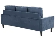 Sofa 3 Seater AVESTA with Ottoman Fabric Dark Blue_768391
