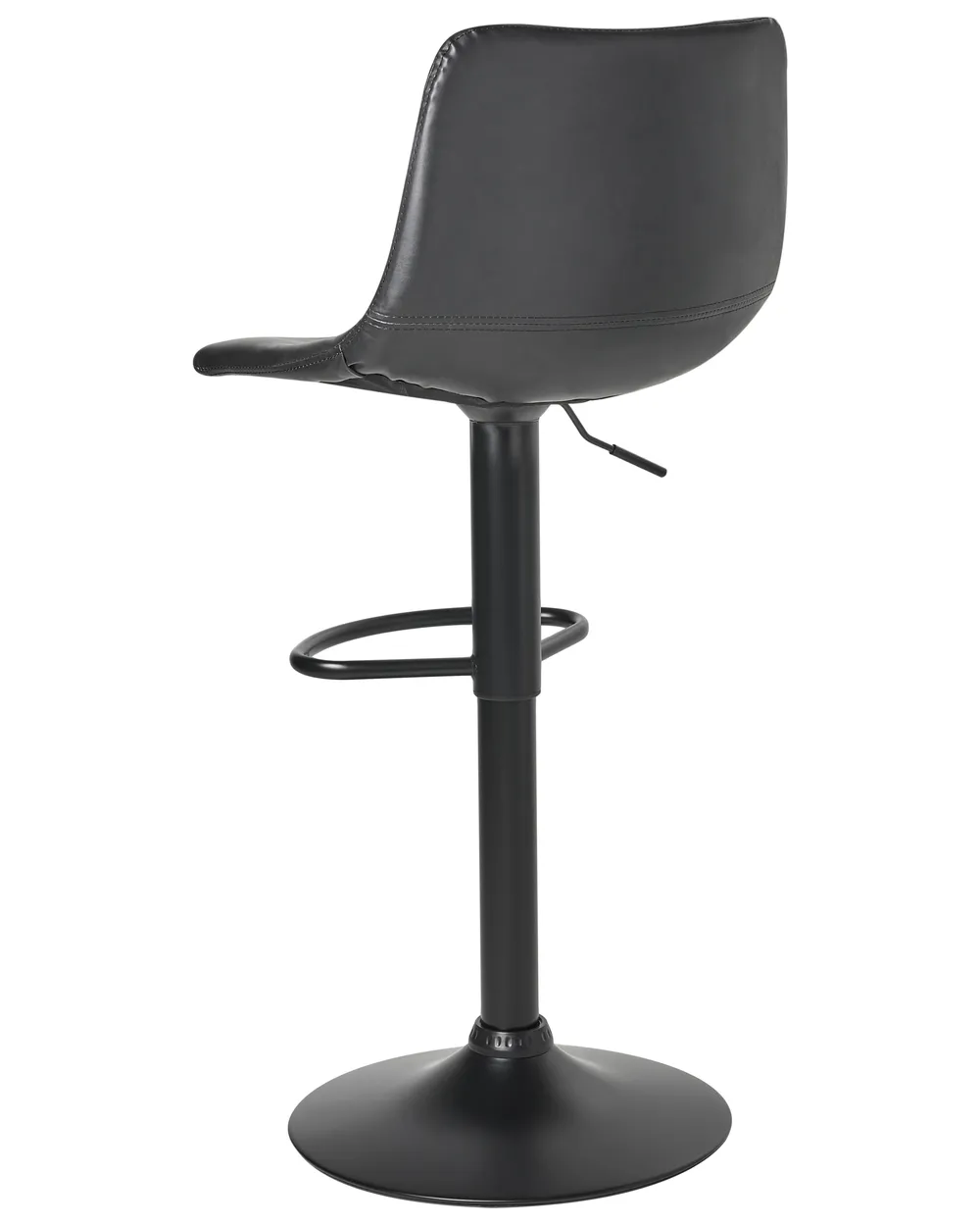 Set of 2 Bar Stools LEBRIJA Swivel Faux Leather Black_1011406