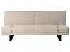 Schlafsofa 2-Sitzer YORK Chenillegewebe Hellbeige