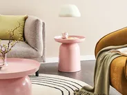 Side Table TORRENS Metal Pastel Pink_986312