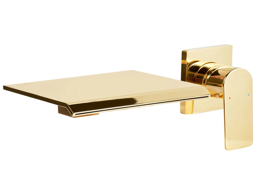 Wandmontierte Waschtischarmatur APONWAO Messing Gold