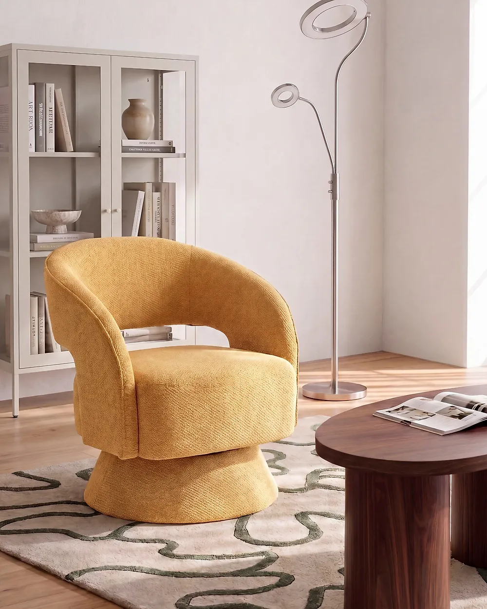 Draaifauteuil NAANTALI  Mosterdgeel_1164478