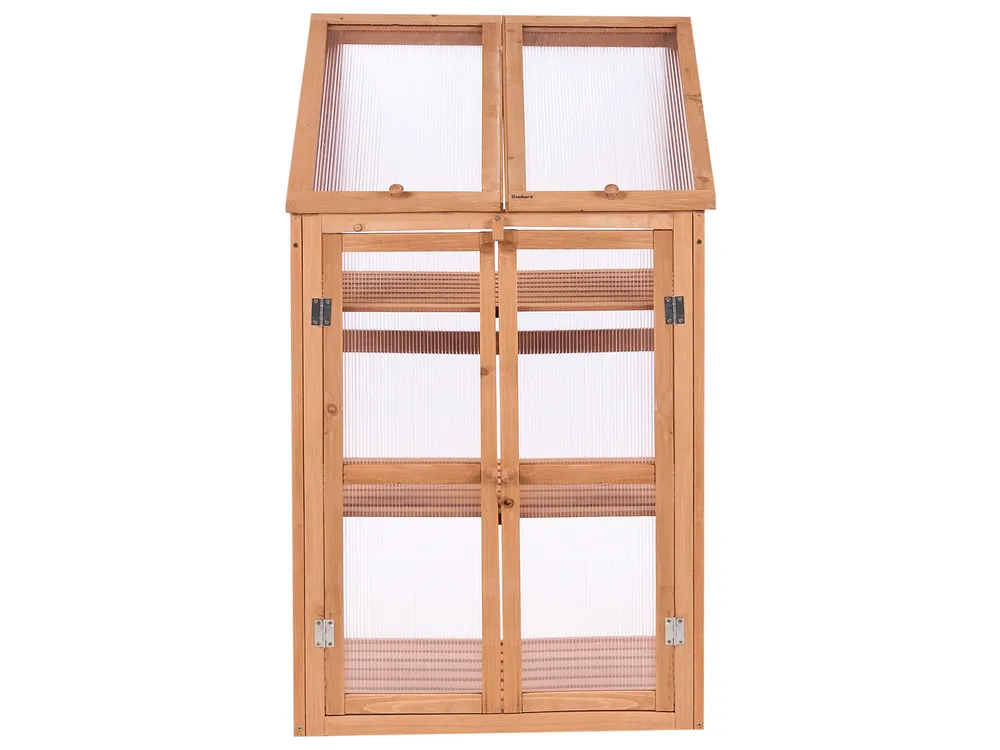 Balkongewächshaus VOLVERA 67 cm 49 cm Tannenholz Hellbraun_1024146
