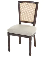 Set mit 2 Stühlen BONANZA Holz Dunkelbraun / Beige_1095762