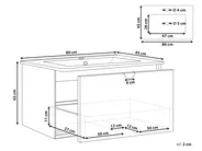 Wandmontierter Waschbeckenunterschrank mit Waschbecken BONAIRE Weiß_1005969