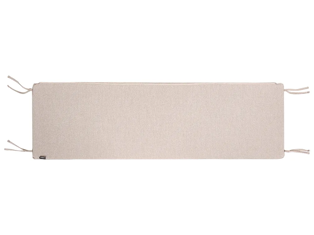 Gartenbank mit Auflage MARLBORO 180 cm Akazienholz Beige_1119118