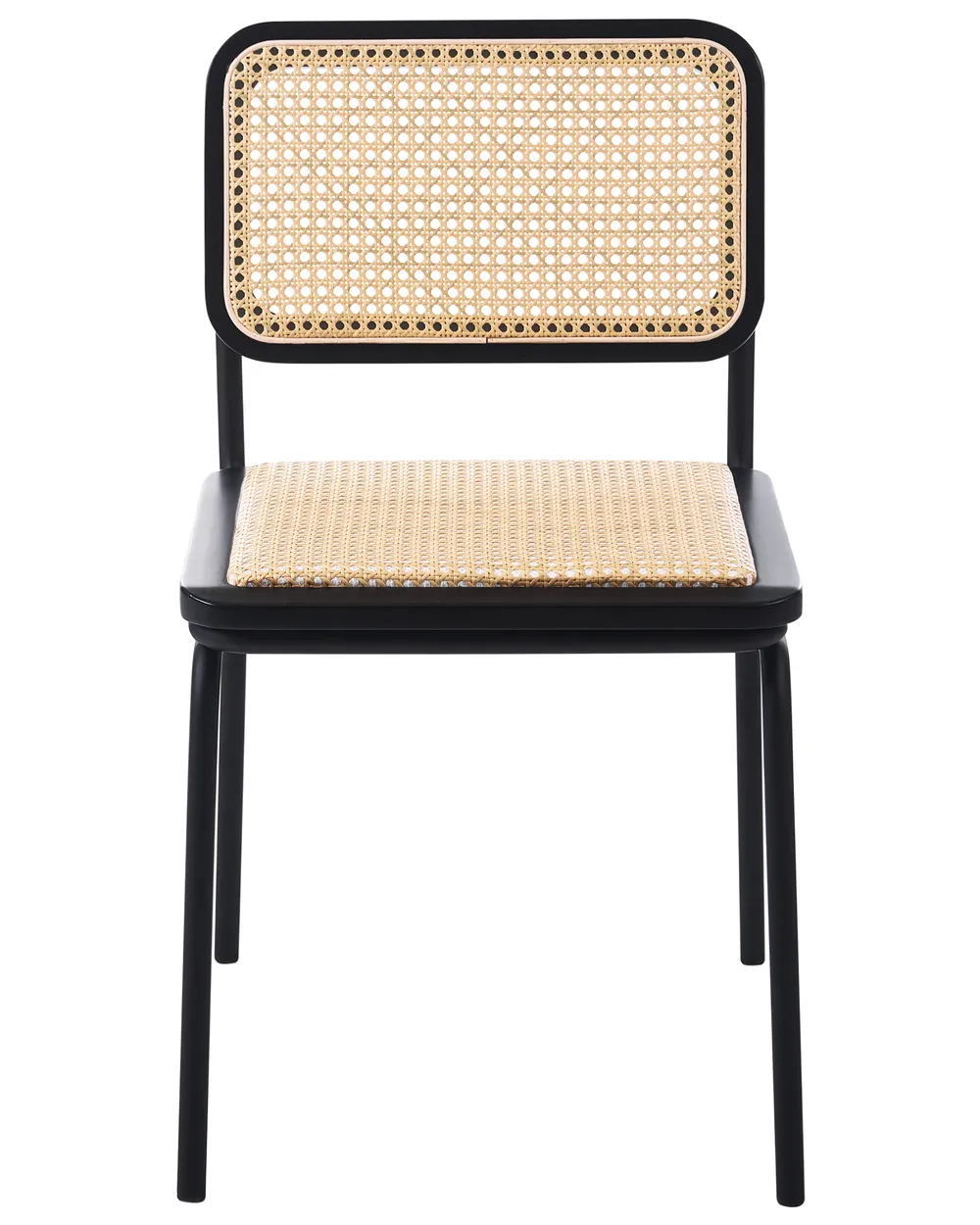 Esszimmerstuhl 2er Set CORVALLIS Polyrattan Schwarz_1058798