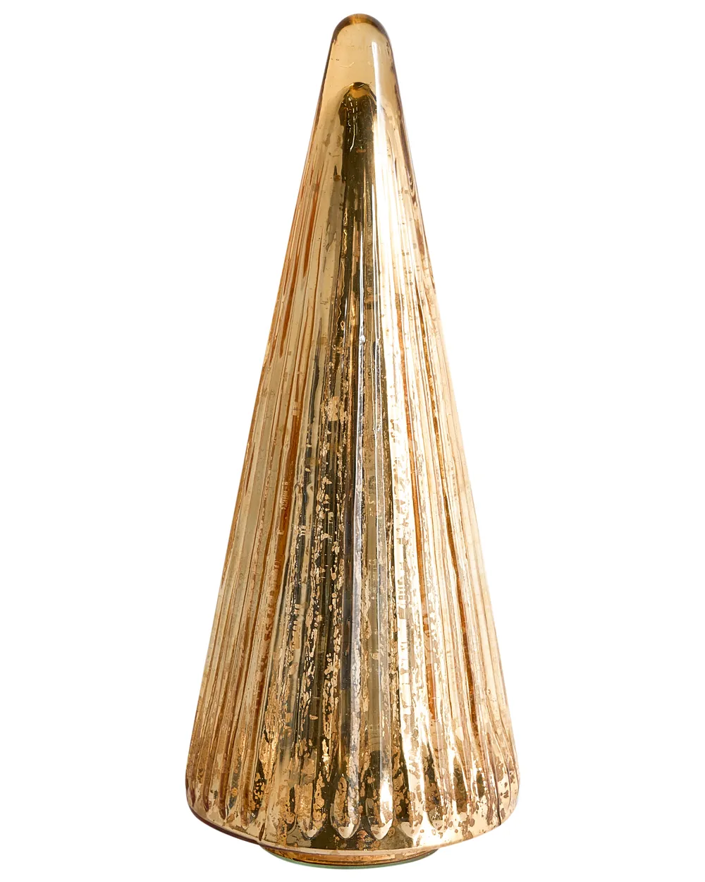 Dekofiguren 3er Set OYEREN 21/29/37 cm Weihnachtsbaum Gold_1029999