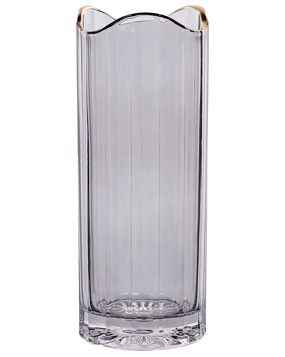 Blumenvase PERDIKI 30 cm Glas Grau