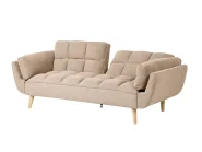 Sofa Bed 3 Seater ASBY Fabric Light Brown_1079496