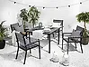 Gartenmöbel Set 4-Sitzer PRATO Grau