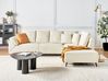 Ecksofa 4-Sitzer LUNNER Cord Hellbeige linksseitig