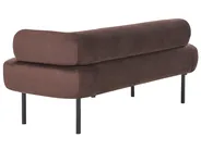 Rechtsseitige Chaiselongue MIRMANDE Samtstoff Dunkelbraun_1072653