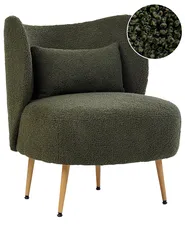 Armchair OTSBY II with Cushion Boucle Dark Green_942077