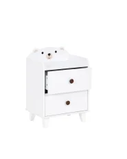 2 Drawer Bedside Table MIMILI 56 cm White_1188345