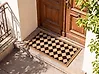 Fußmatte CARDONA Beige / Schwarz 55 x 120 cm Kokosfasern
